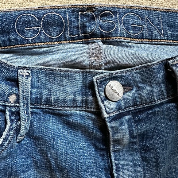 Anthropologie Goldsign EUC Low Rise Medium Wash Wiskering Jeans - Picture 3 of 9